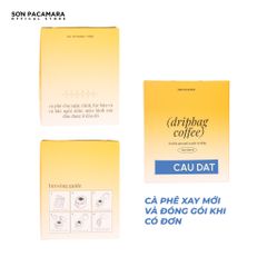 Cà Phê Phin Giấy Sơn Pacamara Gói Cầu Đất, Xay Mới, 100% Arabica, Hợp Uống Với Sữa, Túi 14gr / Hộp 10 Túi