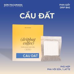 Cà Phê Phin Giấy Sơn Pacamara Gói Cầu Đất, Xay Mới, 100% Arabica, Hợp Uống Với Sữa, Túi 14gr / Hộp 10 Túi