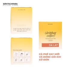 Cà Phê Phin Giấy Sơn Pacamara Gói Đà Lạt, Xay Mới, 100% Arabica, Vị Đầm, Gu Hiện Đại, Túi 14gr / Hộp 10 Túi