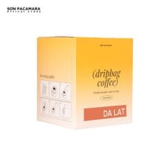 Cà Phê Phin Giấy Sơn Pacamara Gói Đà Lạt, Xay Mới, 100% Arabica, Vị Đầm, Gu Hiện Đại, Túi 14gr / Hộp 10 Túi