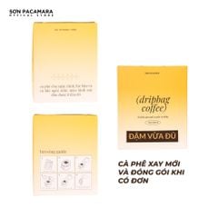 Cà Phê Phin Giấy Sơn Pacamara Gói Đậm Vừa Đủ, Xay Mới, 50% Arabica 50% Robusta, Đậm Vị, Túi 14gr / Hộp 10 Túi