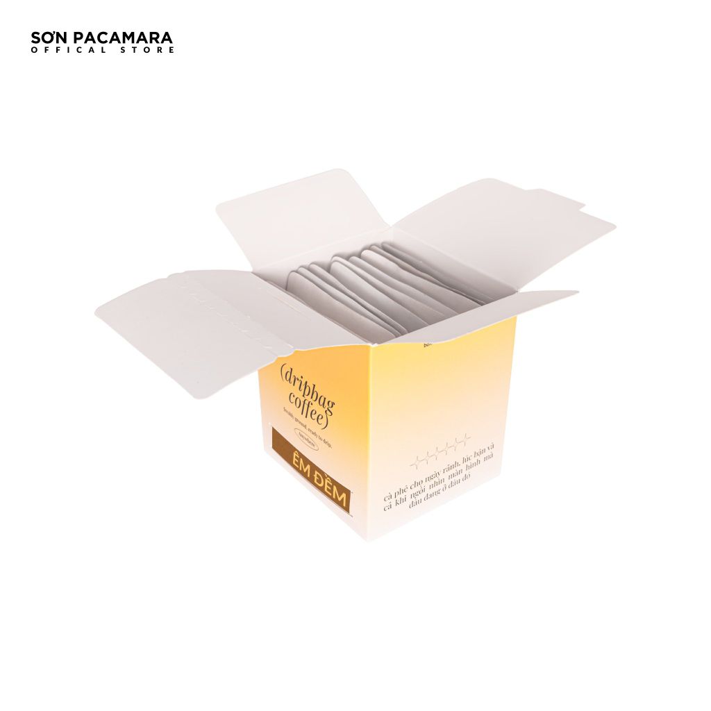 Cà Phê Phin Giấy Sơn Pacamara Gói Êm Đềm, Xay Mới, 100% Arabica, Đậm Vị, Túi 14gr / Hộp 10 Túi