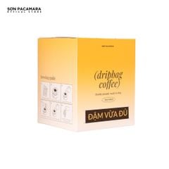 Cà Phê Phin Giấy Sơn Pacamara Gói Đậm Vừa Đủ, Xay Mới, 50% Arabica 50% Robusta, Đậm Vị, Túi 14gr / Hộp 10 Túi