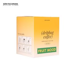 Cà Phê Phin Giấy Sơn Pacamara Gói Fruit Mood, Xay Mới, 100% Arabica, Hương Trái Cây, Vị Đầm, Túi 14gr / Hộp 10 Túi