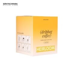 Cà Phê Phin Giấy Sơn Pacamara Gói Heirloom, Xay Mới, 100% Arabica, Vị Nhẹ Tinh Tế, Túi 14gr / Hộp 10 Túi