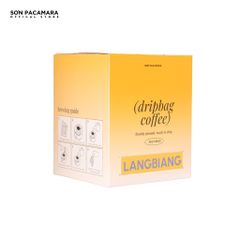 Cà Phê Phin Giấy Sơn Pacamara Gói Lang Biang, Xay Mới, 100% Arabica, Hương Trái Cây Nhiệt Đới, Túi 14gr / Hộp 10 Túi