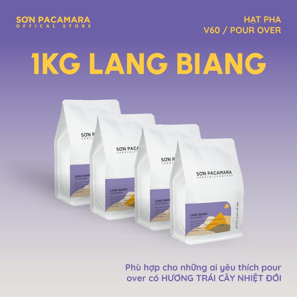 (Tiết kiệm 95K) Combo 1KG Lang Biang Gói 250gr / 500gr - Phù Hợp Pha Pour Over