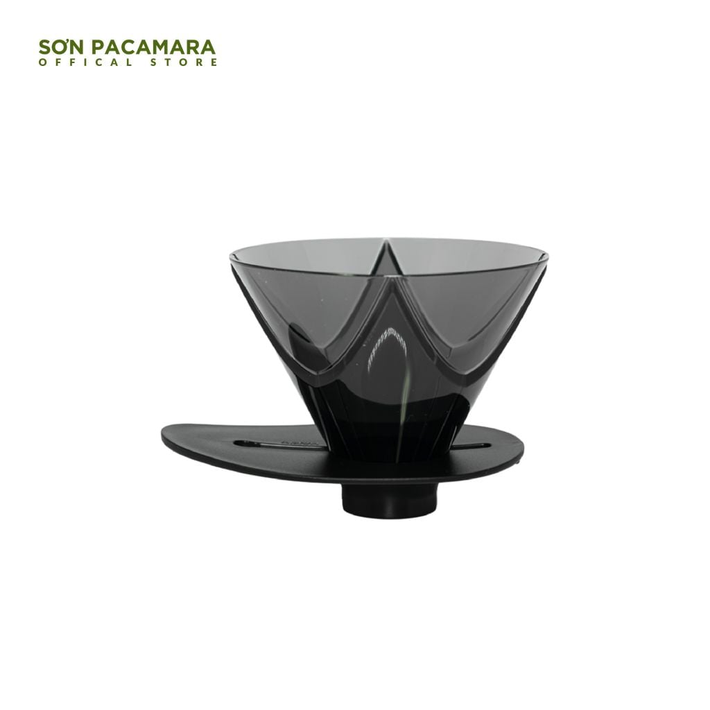 Phễu pha cà phê Mugen Hario - Nhựa Trong Màu Đen - 2 Cup - Bền, Phù Hợp Pha Cà Phê Tại Nhà Và Camping