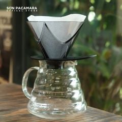 Phễu pha cà phê Mugen Hario - Nhựa Trong Màu Đen - 2 Cup - Bền, Phù Hợp Pha Cà Phê Tại Nhà Và Camping