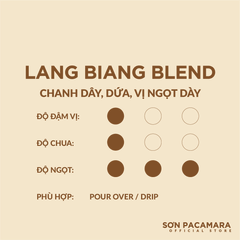 Cà phê Lang Biang Blend - Hương Trái Cây Nhiệt Đới - Phù Hợp Pour Over - Rang Nhạt