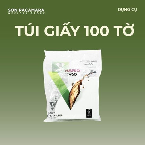 Giấy lọc cà phê HARIO V60 100 tờ (size 02, màu trắng)