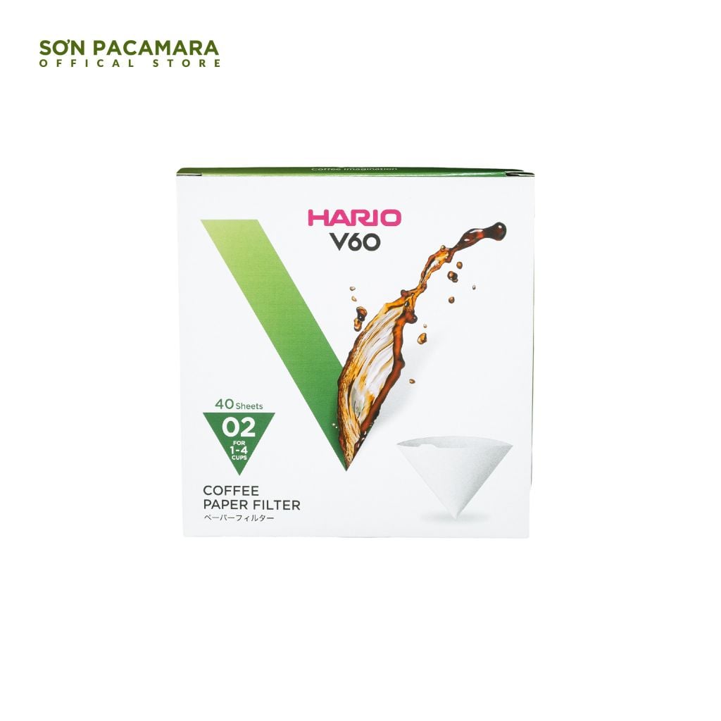 Giấy lọc cà phê HARIO V60 40 tờ (size 02, màu trắng)