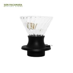 Phễu Pha Cà Phê V60 Switch Hario - Thuỷ Tinh Trong Suốt, Có Lẫy Đóng Mở Cho Nước Chảy