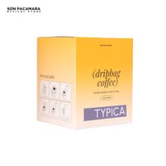 Cà Phê Phin Giấy Sơn Pacamara Gói Typica, Xay Mới, 100% Arabica, Vị Dày, Túi 14gr / Hộp 10 Túi