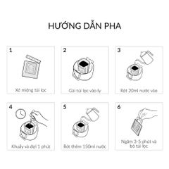 Cà Phê Phin Giấy Đen (Gói 8 Túi) – Phù hợp Cà Phê Đen