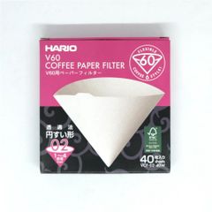 Giấy lọc cà phê HARIO V60 40 tờ (size 02, màu trắng)