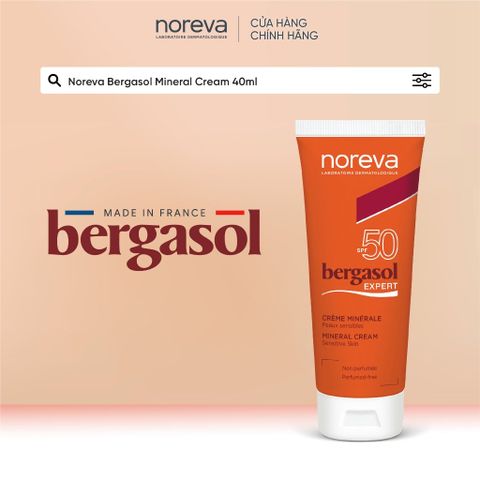  Kem Chống Nắng Dành Cho Da Nhạy Cảm NOREVA BERGASOL MINERAL CREAM SPF50 