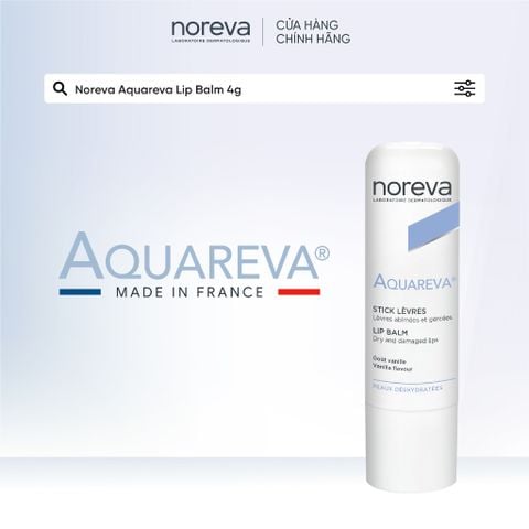  Son dưỡng môi mềm mại và căng mộng tự nhiên Noreva Aquareva Lip Balm 4g 