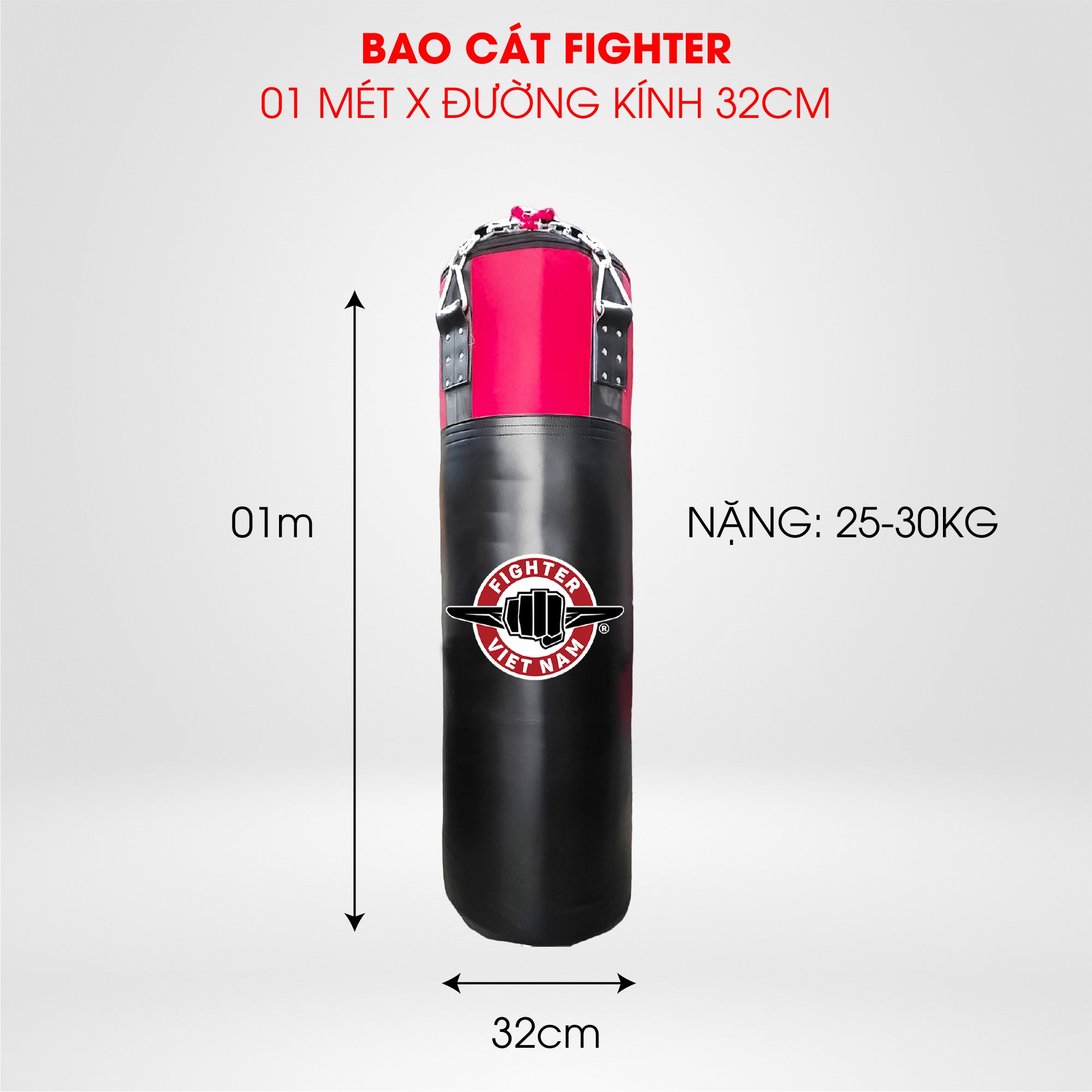 Bao Cát Fighter 01 mét, đường kính 32cm