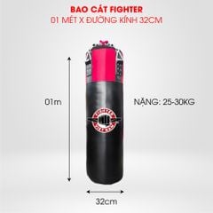 Bao Cát Fighter 0.8m, 1.0m, 1.2m x ĐK 36cm - Đỏ Đen