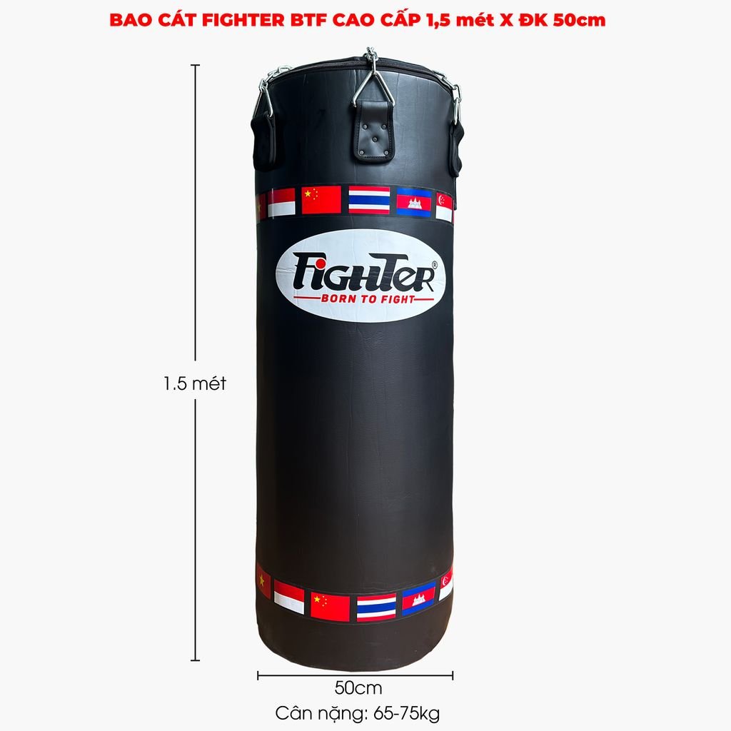 Bao cát Fighter BTF 1.2m, 1.5m x ĐK 50cm