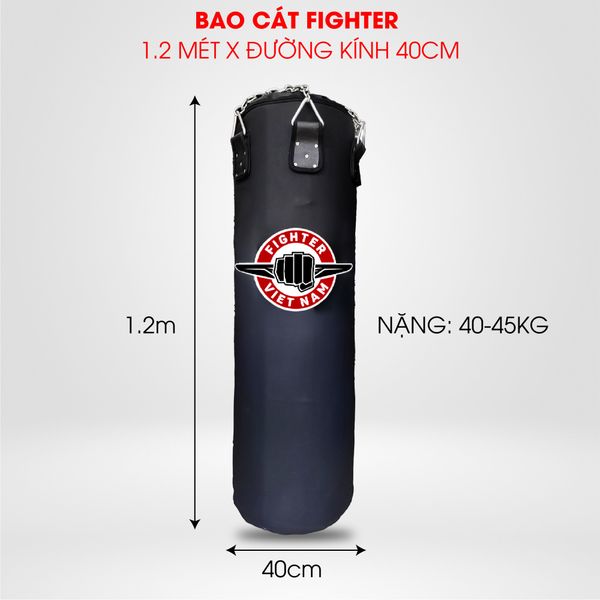 Bao Cát Fighter 1.2 mét, đường kính 40cm, nặng 40-45kg