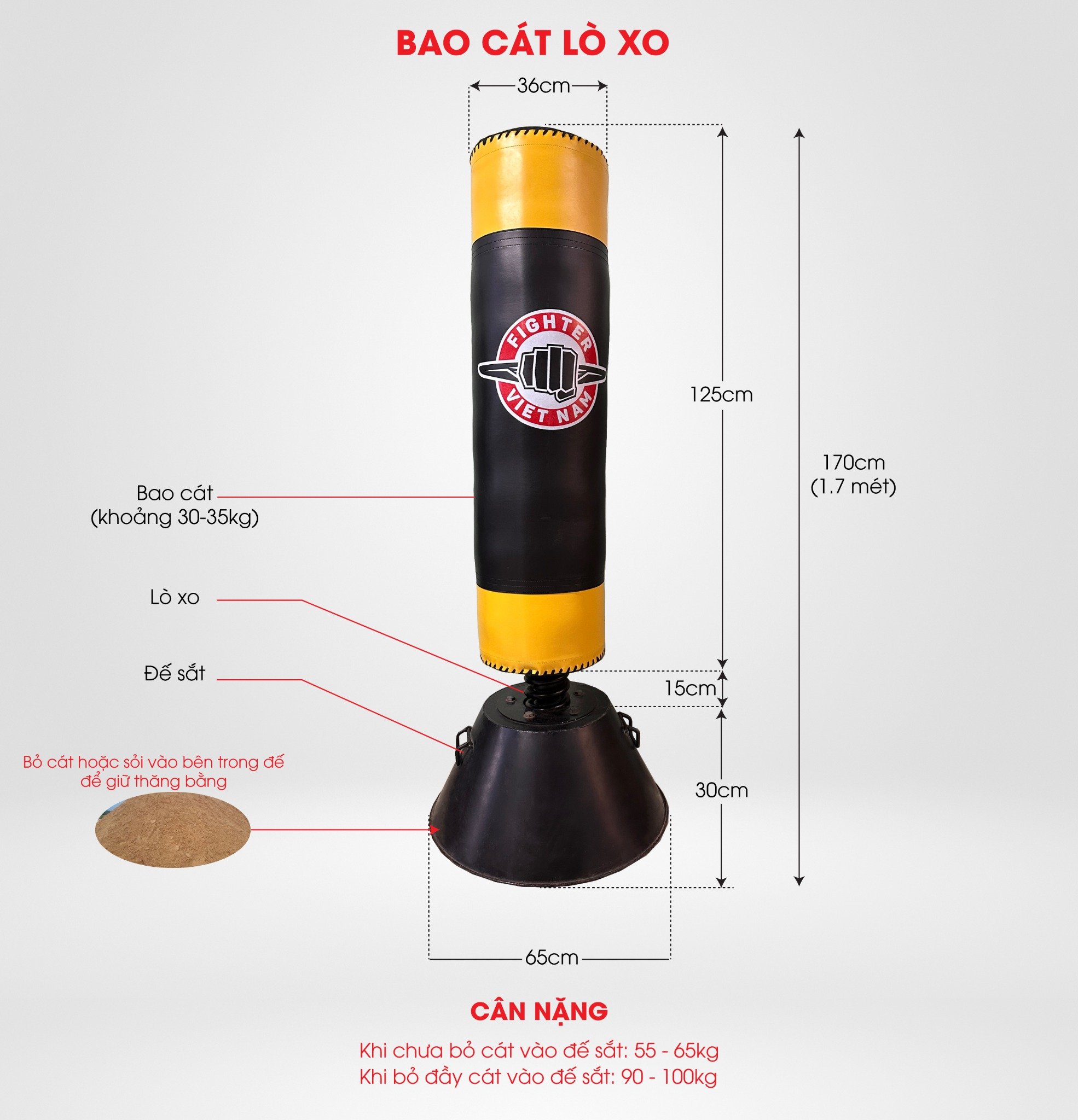 Bao Cát Lò Xo Tự Đứng