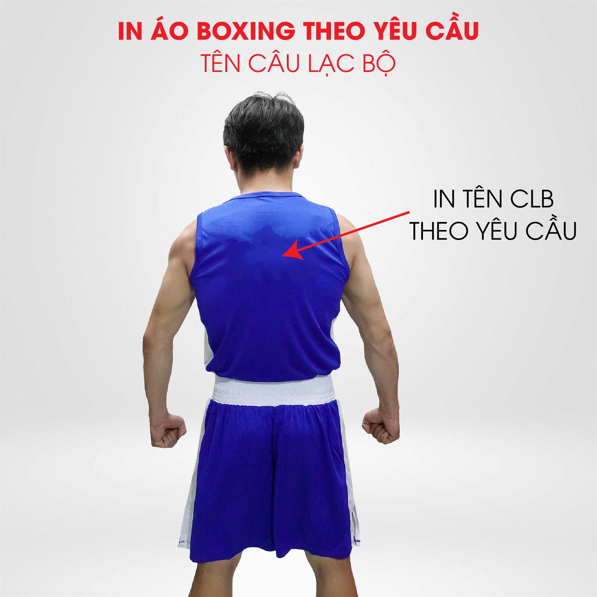Thiết kế In Ấn Tên CLB Lên Quần Áo Boxing Theo Yêu Cầu