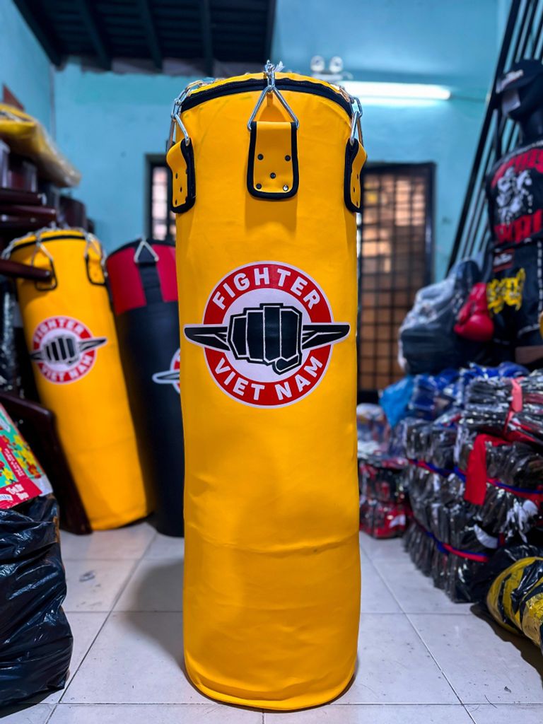 Bao Cát Fighter Cao Cấp 1.2m - 1.5m - 1.7m x ĐK 40cm - Vàng, Đen, Xanh, Nâu
