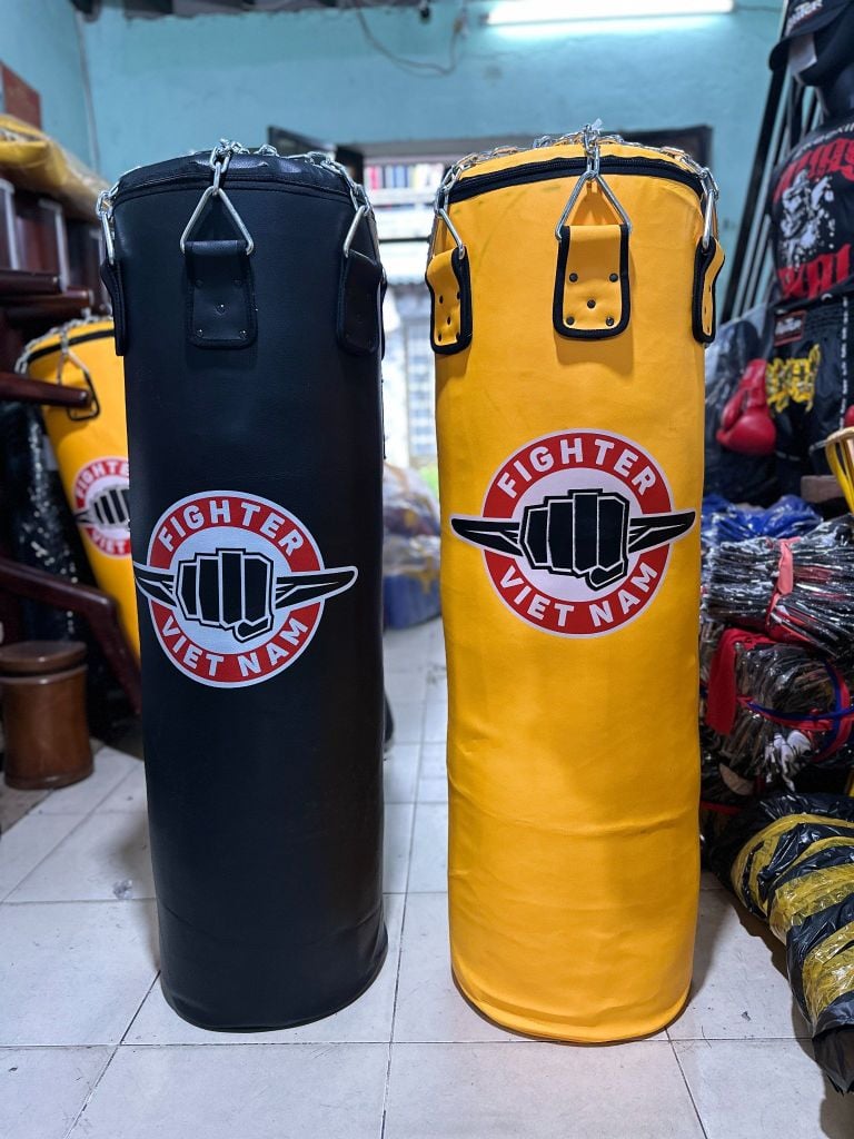 Bao Cát Fighter Cao Cấp 1.2m - 1.5m - 1.7m x ĐK 40cm - Vàng, Đen, Xanh, Nâu