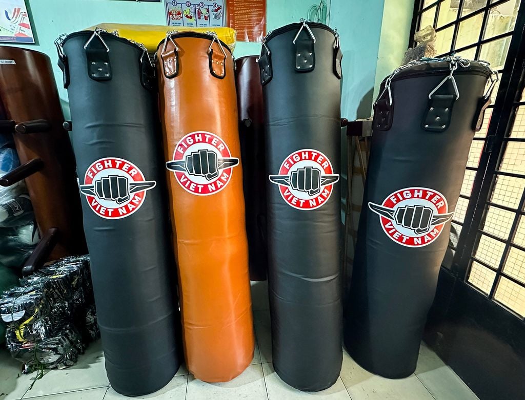Bao Cát Fighter Cao Cấp 1.2m - 1.5m - 1.7m x ĐK 40cm - Vàng, Đen, Xanh, Nâu