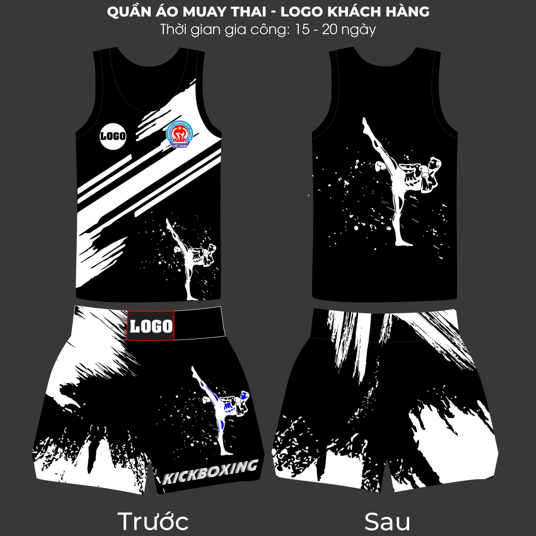 Quần Áo Kickboxing - Logo khách hàng - Liên hệ: 0985 429 842