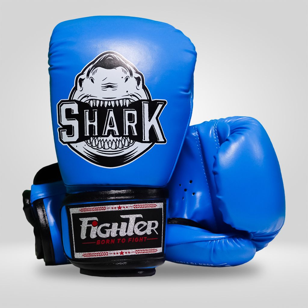 Găng Boxing Fighter Shark - Xanh, Đỏ, Đen