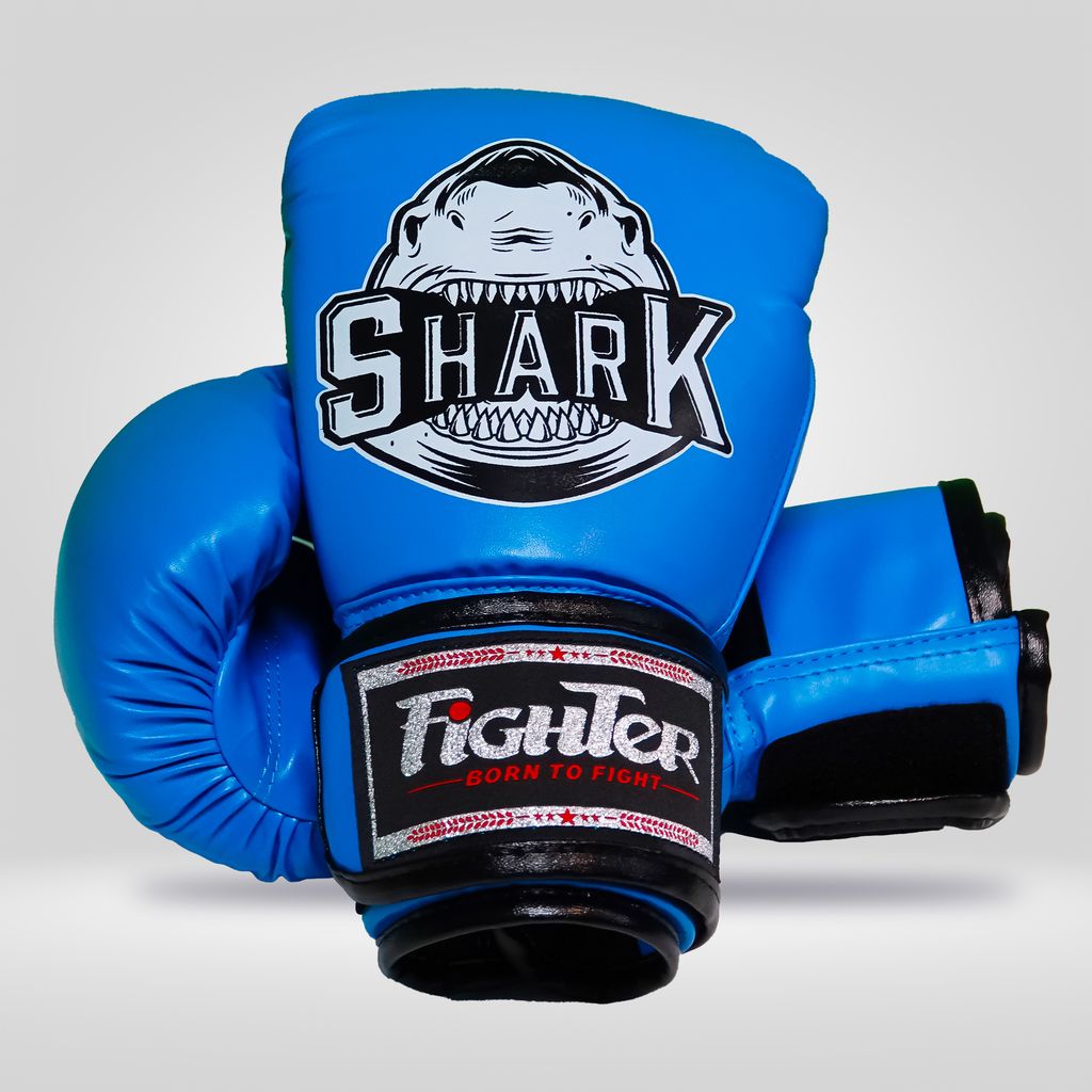 Găng Boxing Fighter Shark - Xanh, Đỏ, Đen