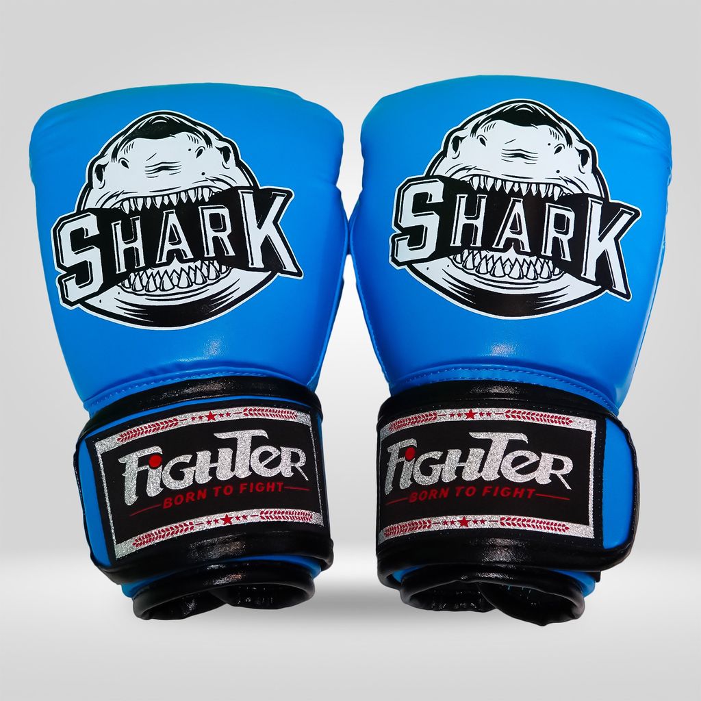 Găng Boxing Fighter Shark - Xanh, Đỏ, Đen