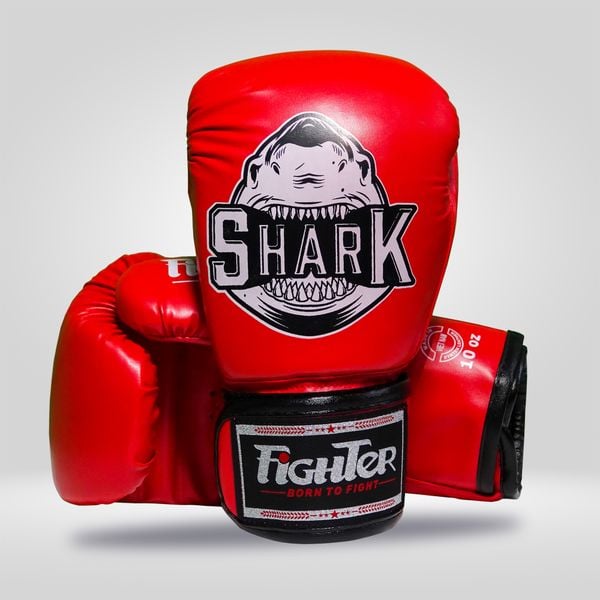 Găng Boxing Fighter Shark Cao Cấp - Màu Đỏ