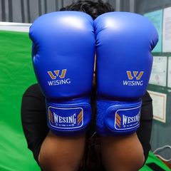 Găng Boxing Wesing Tiêu Chuẩn Thi Đấu - Hàng Chính Hãng - BLUE