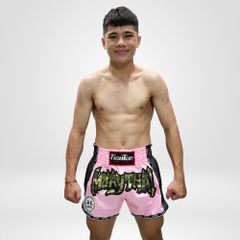 Quần Muay Thái Fighter Cao Cấp - Hồng