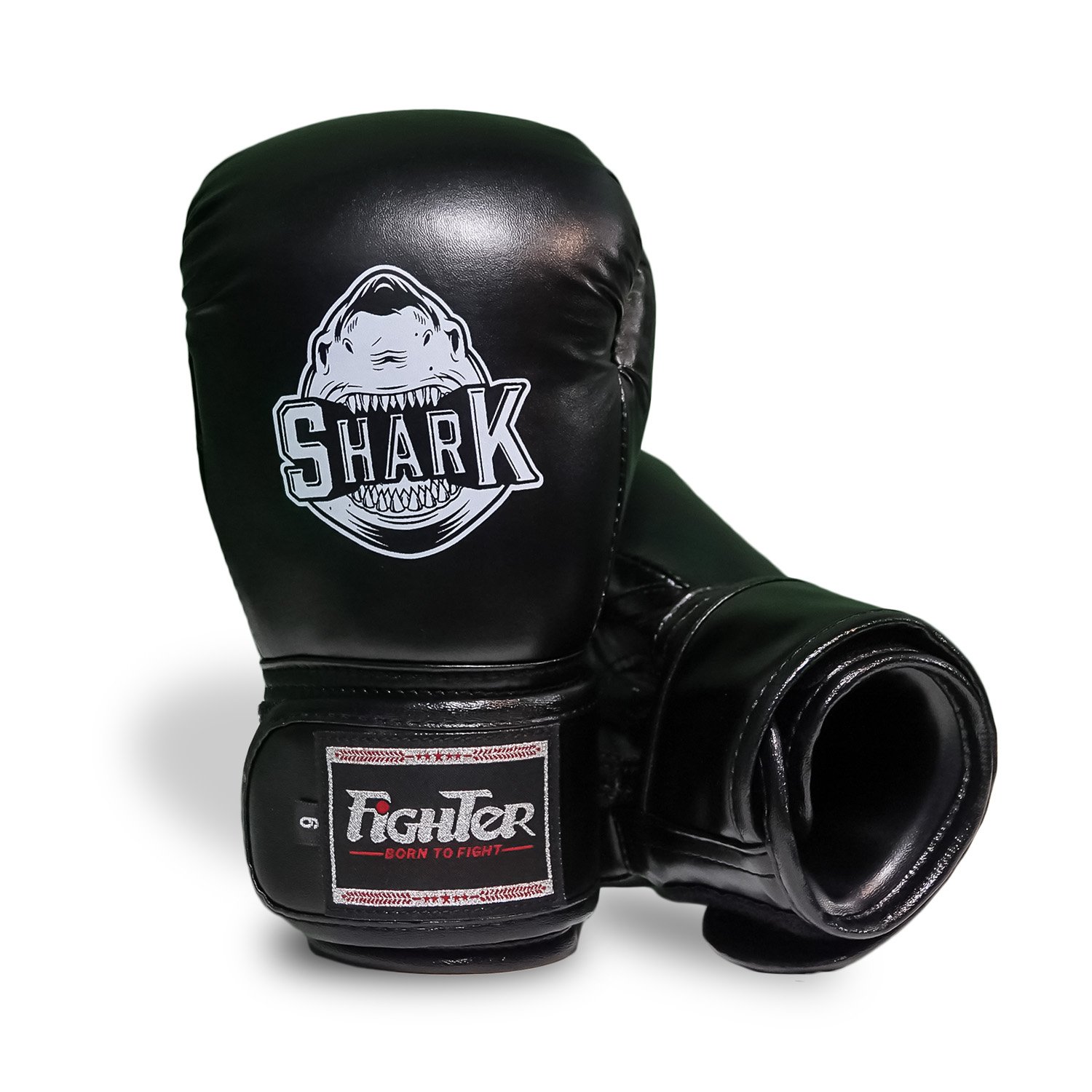 Găng Boxing Fighter Shark Trẻ Em Đen - 6oz