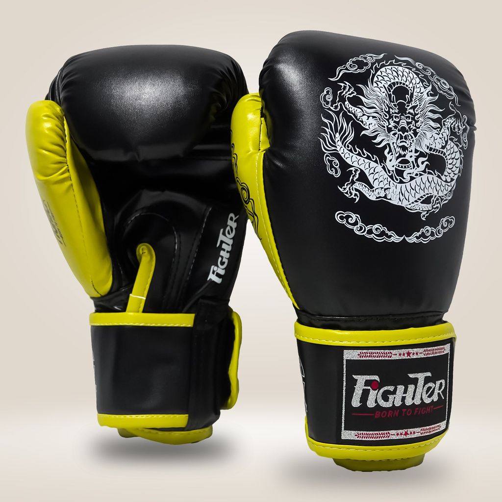 Găng Boxing Fighter Dragon Cao Cấp - Yellow