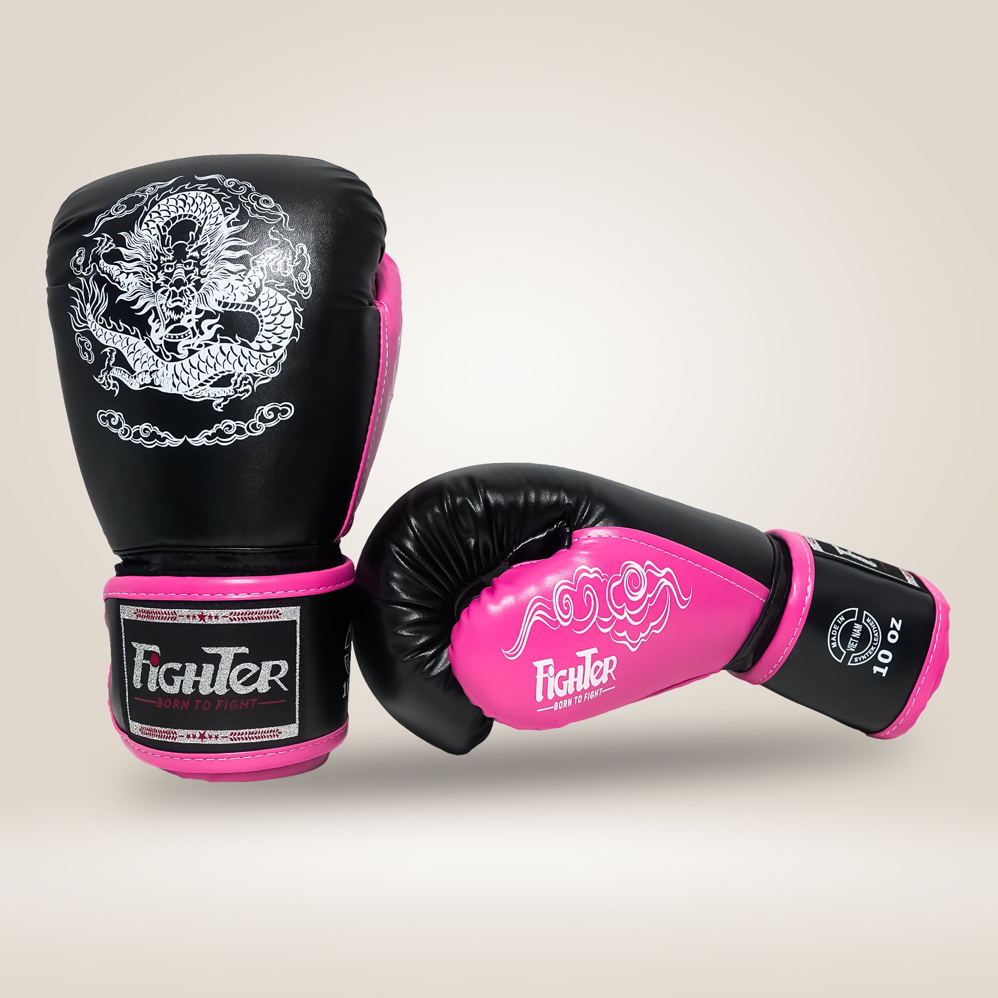 Găng Boxing Fighter Dragon Cao Cấp - Pink