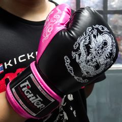 Găng Boxing Fighter Dragon Cao Cấp - Pink