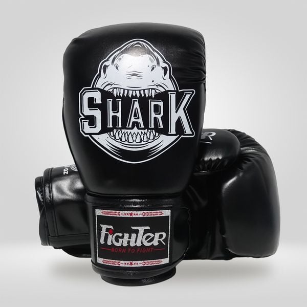 Găng Boxing Fighter Shark - Xanh, Đỏ, Đen