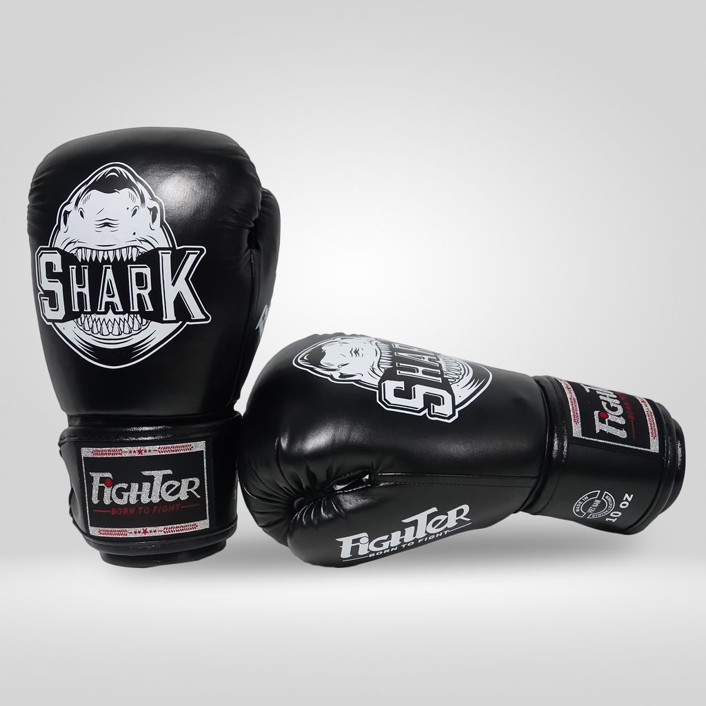 Găng Boxing Fighter Shark Cao Cấp - Màu Đen