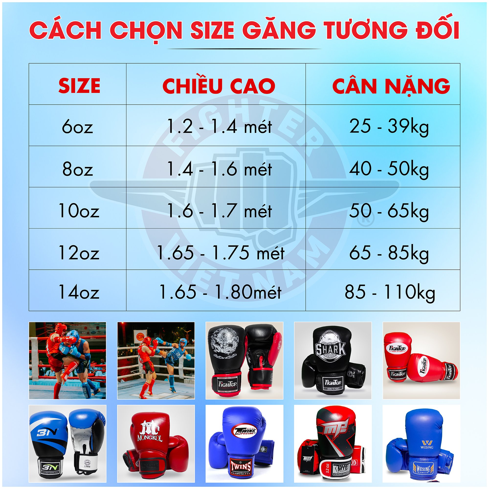 Găng Boxing MTB Vàng