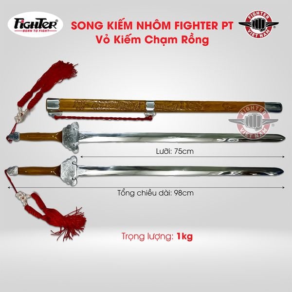 Song Kiếm Nhôm Võ Cổ Truyền PT: Vỏ Kiếm Chạm Rồng Phượng