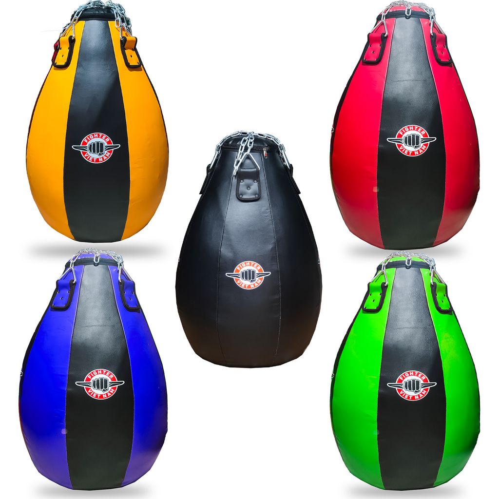 Bao Cát Quả Lê Fighter 0.8mét, 1.0mét - Vàng, Xanh, Đỏ, Đen