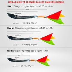 Liễu Đao Nhôm Võ Cổ Truyền Cao Cấp Chạm Rồng Phượng