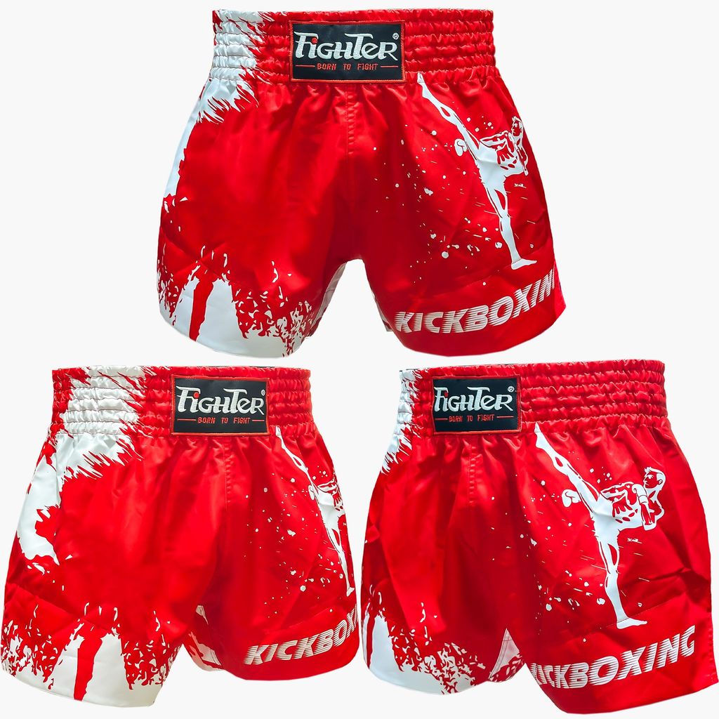 Quần Kickboxing Fighter K01 - Xanh, Đỏ