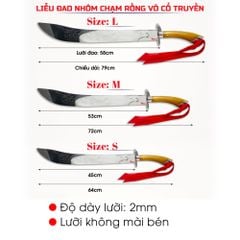 Liễu Đao Nhôm Võ Cổ Truyền PT - Chạm Rồng Phượng